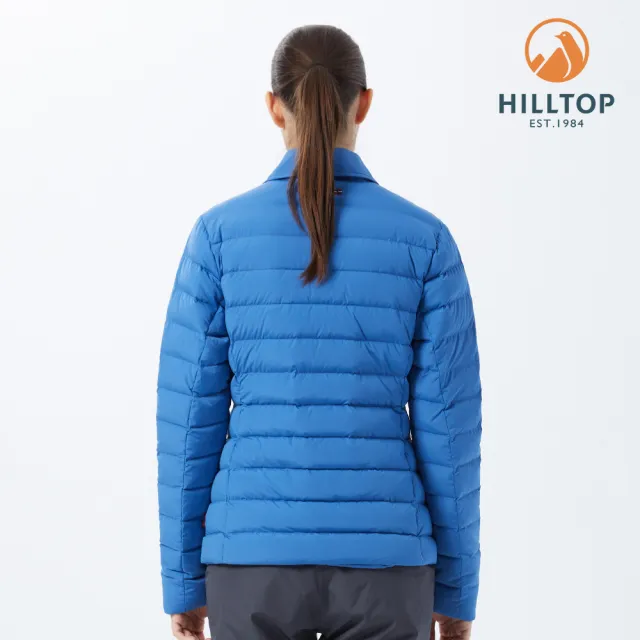 【Hilltop 山頂鳥】Weather-proof 女款斜開襟超潑水保暖蓄熱外套 PF22XF14 藍