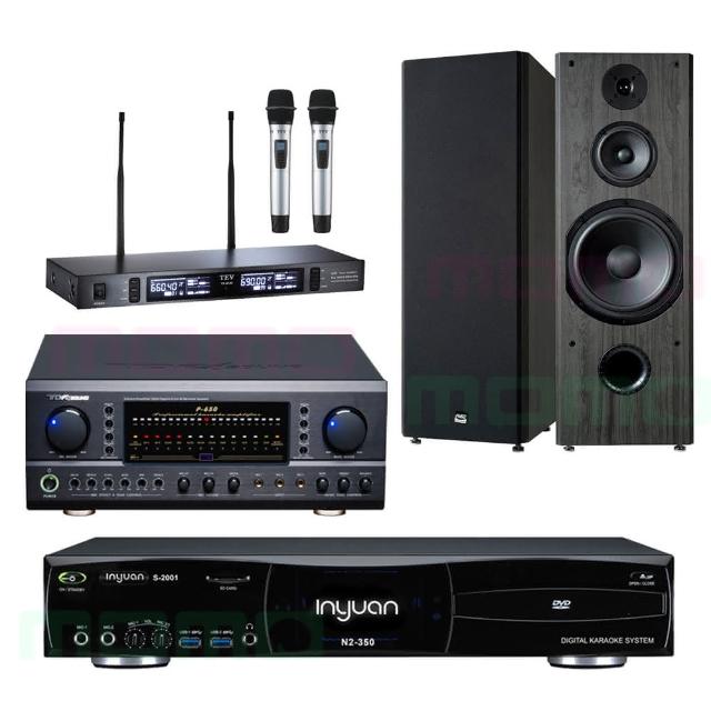 【音圓】N2-350+TDF P-650+TEV TR-9100+OK-901B(4TB伴唱機+綜合擴大機+無線麥克風+專業落地喇叭)