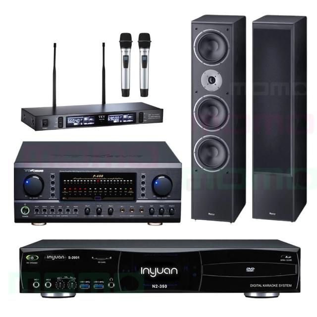 【音圓】N2-350+TDF P-650+TEV TR-9100+Monitor Supreme 2002(4TB伴唱機+綜合擴大機+無線麥克風+落地喇叭)