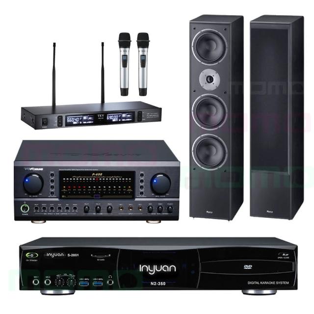 【音圓】N2-350+TDF P-650+TEV TR-9100+Monitor Supreme 2002(4TB伴唱機+綜合擴大機+無線麥克風+落地喇叭)