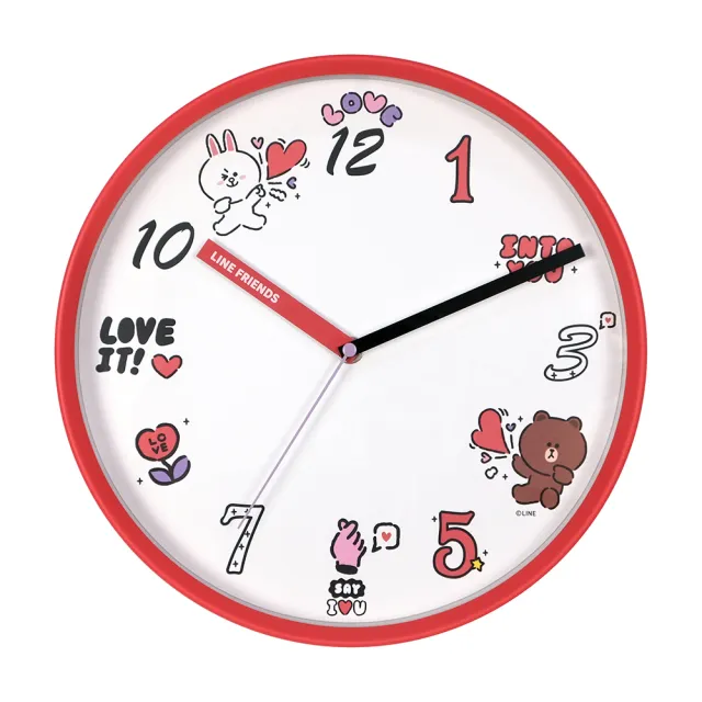 【CarryPlus】LINE FRIENDS 瘋狂愛掛鐘 靜音時鐘(官方授權)