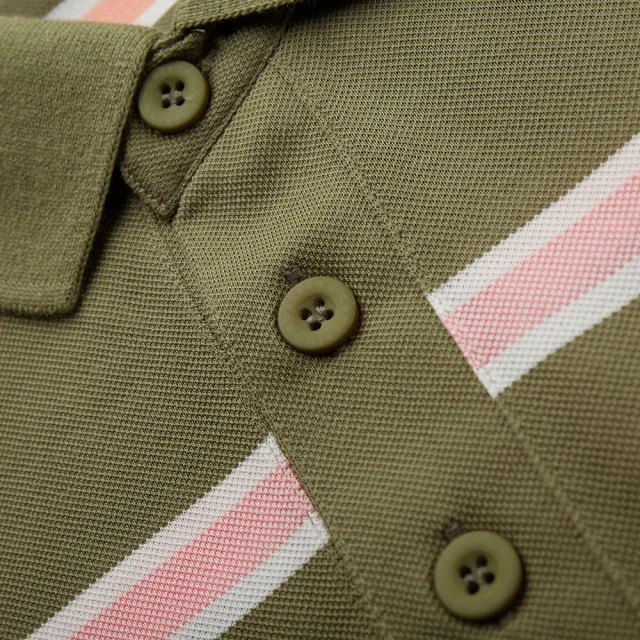 【ROBERTA諾貝達】男裝 遠紅外線機能長袖POLO棉衫(綠)