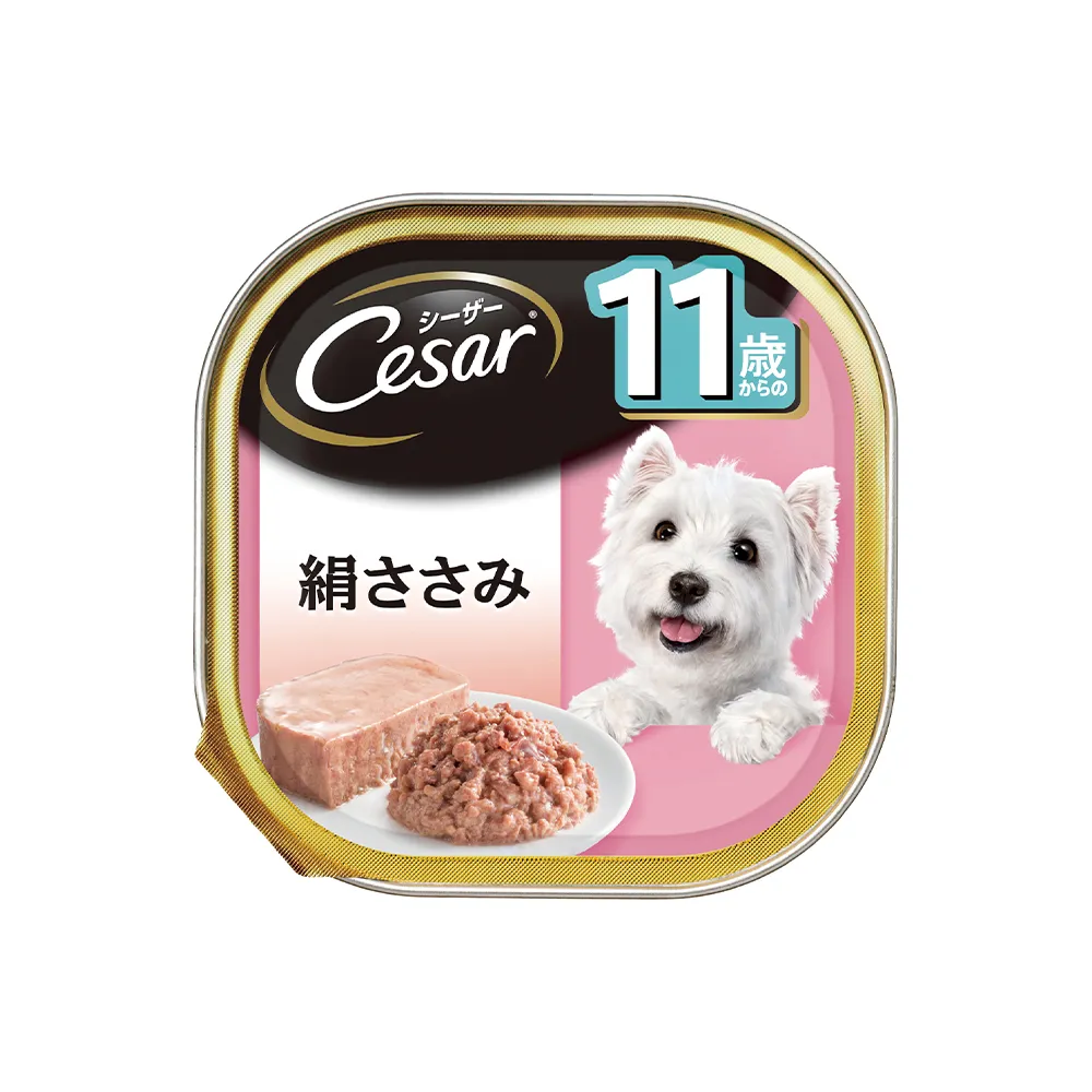 【Cesar 西莎】熟齡餐盒 高齡犬配方 11歲 100g x24入 箱購(雞肉口味/副食/銀髮/犬/寵物專屬熟齡特餐)
