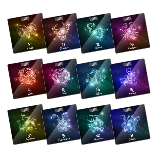 【FJ】12星座LED無藍牙電子體重機A5(2入組)