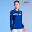 【Jack Nicklaus 金熊】GOLF女款彈性條紋吸濕排汗POLO衫/高爾夫球衫(藍色)