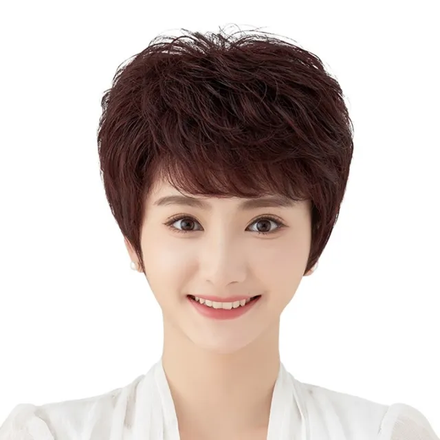 【巴黎精品】現貨+預購 女假髮整頂真髮透氣假髮片輕量假髮免打理隱形增髮整頂假髮(熟齡短髮4款p1ad17)