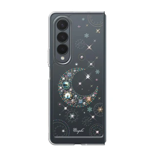 【apbs】Samsung Galaxy Z Fold4 5G 防震雙料水晶彩鑽手機殼(星月)