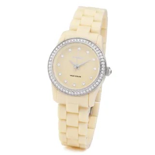 【Brosway】True Color Mini 鑽面PC錶帶腕錶31mm(米黃色)