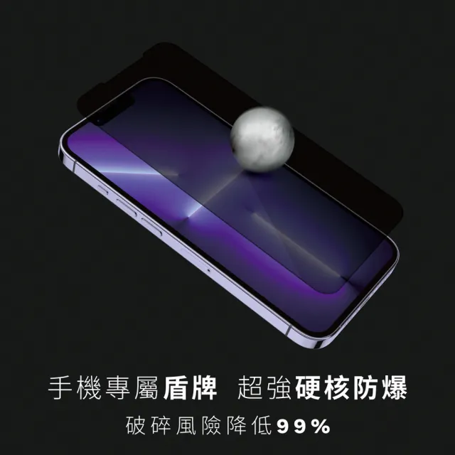 【grantclassic】iPhone14/13系列 G極鏡 黑邊防窺玻璃貼(官方品牌館)