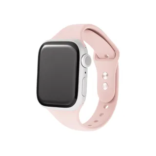 【Gramas】Apple Watch 38/40/41mm 矽膠雙扣錶帶(粉色)