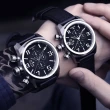 【elegantsis 愛樂時】傑本尼氏 經典時尚情人款腕錶/黑 43mm(ELJT48S-OB09LC)