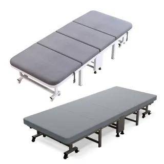 【慢慢家居】六檔可調-加厚海綿床墊四折秒收折疊床-80寬(型錄)