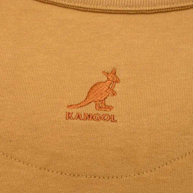 【KANGOL】長袖 薑黃 胸口刺繡小LOGO 微高領 薄長 中性(6255101730)