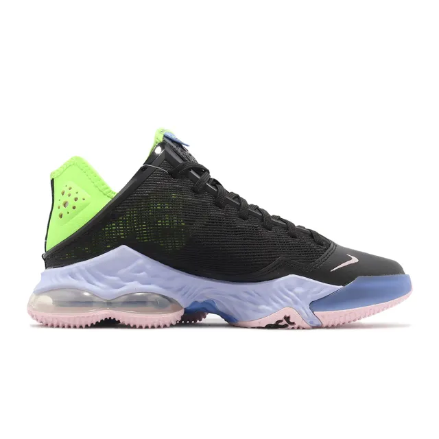 【NIKE 耐吉】籃球鞋 LeBron XIX Low EP 19 低筒 黑 螢光綠 氣墊 男鞋 LBJ(DO9828-001)