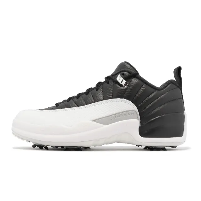 NIKE 耐吉】高爾夫球鞋Air Jordan XII Low 男鞋黑白高球Playoffs 12代