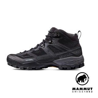 【Mammut 長毛象】Ducan Mid GTX 中筒登山健行鞋 男款 黑/鈦金灰 #3030-03541