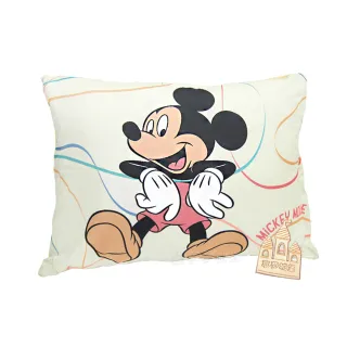【享夢城堡】MIT卡通兒童午安枕頭休憩童枕45x33cm一入(迪士尼米奇MICKEY 兜圈圈-卡其)