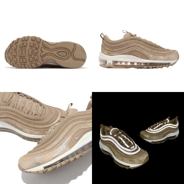 NIKE 耐吉】休閒鞋Wmns Air Max 97 女鞋氣墊子彈列車奶茶泰奶金屬感亮