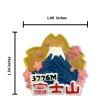 【A-ONE 匯旺】日本 富士山療癒磁鐵+日本 和服少女鳥居背膠補丁2件組 造型立體磁鐵(F621+200)