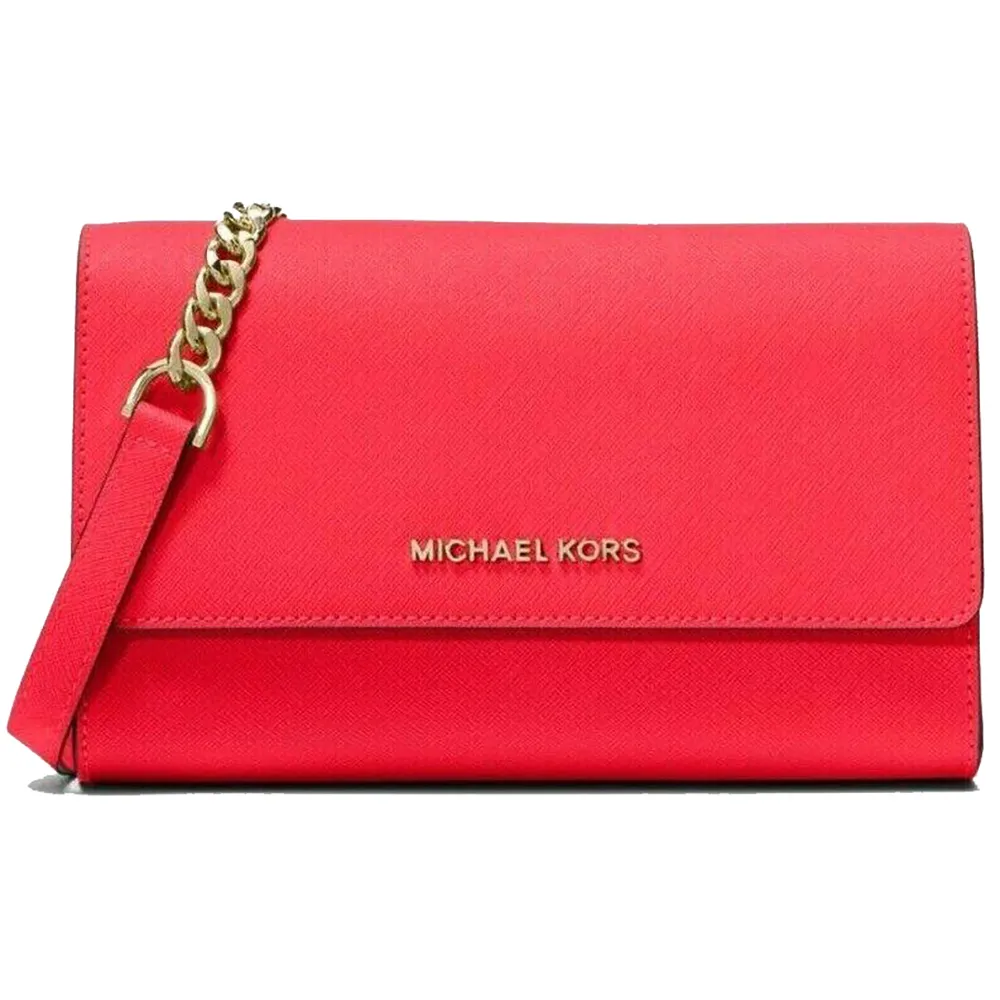 【Michael Kors】鏈帶防刮斜背包-西瓜紅(現貨)