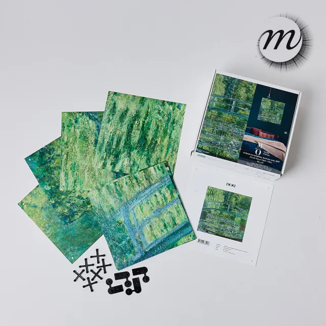 【富邦藝術】莫內睡蓮池畔-綠色合諧 裝飾壁貼