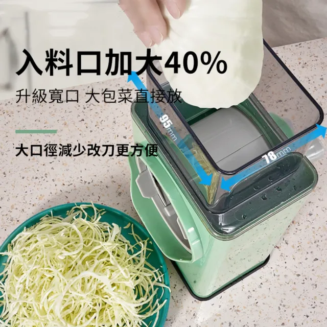 【ANTIAN】家用廚房多功能手搖滾筒暴風切菜器 大口徑大容量刨絲搗碎器 碎肉器 切片機