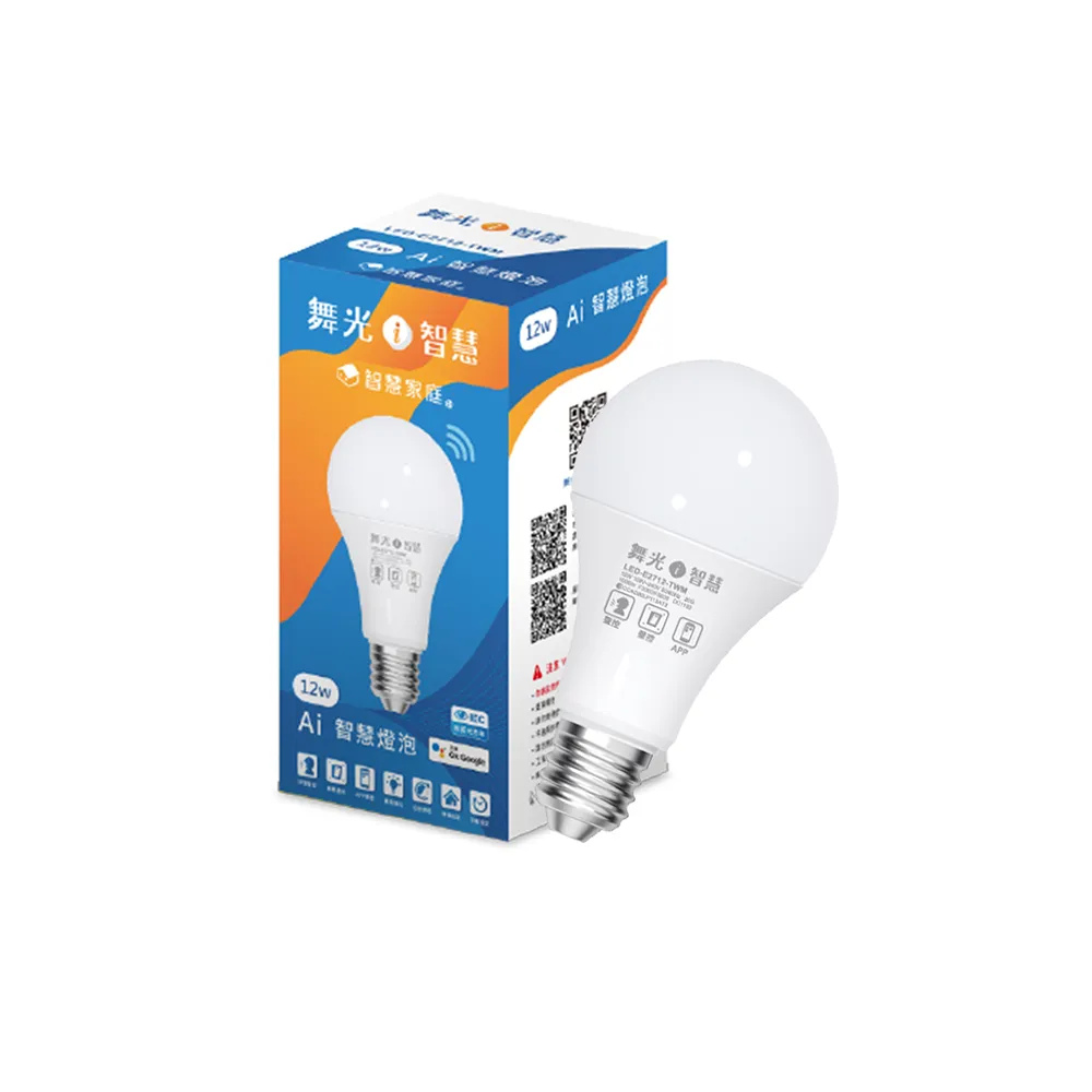 【大巨光】LED E27 12W OK Google智慧燈泡球泡(LED-E2712-TWM)