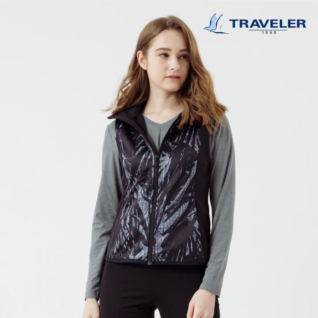 TRAVELER 旅行者 女款Soft Shell 防風潑水保暖背心_222TR309(防風/防潑水/背心)