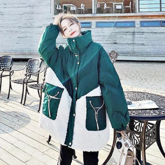 【巴黎精品】現貨+預購 鋪棉外套科技棉大衣麵包服(時尚撞色禦寒長款保暖女外套2色v1an62 5K)