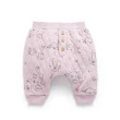 【Purebaby】澳洲有機棉 嬰兒鋪棉褲 粉色(新生兒 保暖長褲 有機棉)