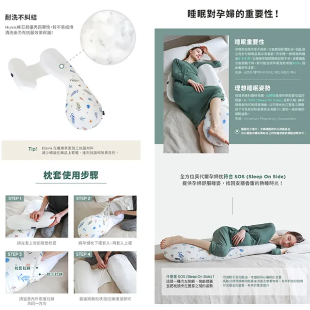 【Elava】韓國 全方位莫代爾孕婦枕枕套 不含枕芯(多款可選)