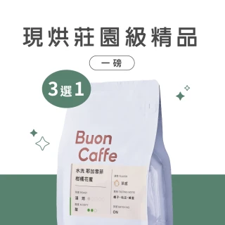 【Buon Caffe 步昂咖啡】現烘莊園級精品豆454g 口味任選(454g/口味任選/單向排氣閥夾鏈包裝)