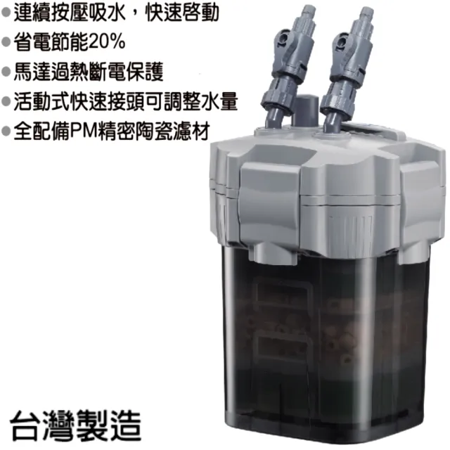 【ISTA 伊士達】台灣製造外置圓筒過濾器720L 圓筒(全配備PM精密陶瓷濾材與過濾棉效果加倍IF772)