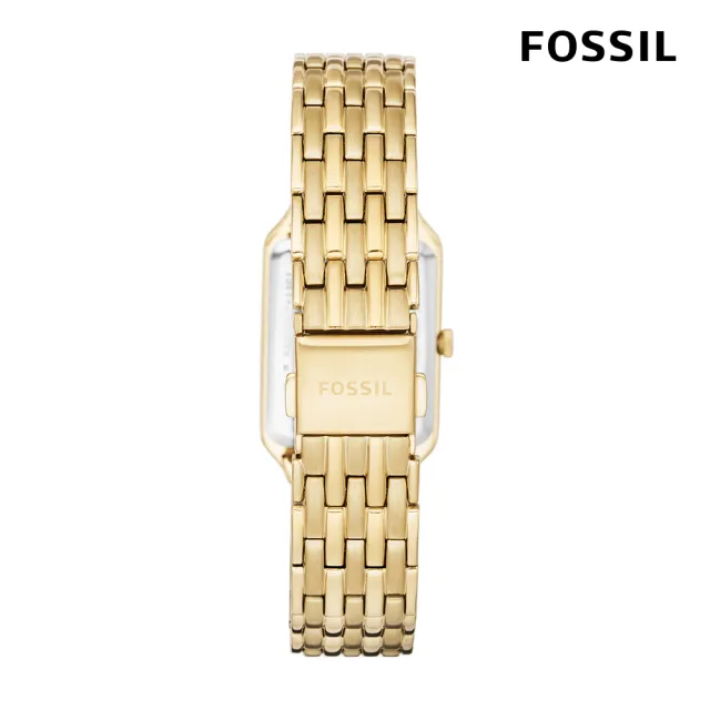 【FOSSIL】Raquel 爵士女伶復古女錶 金色不鏽鋼鍊帶 23MM ES5220