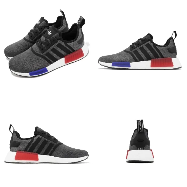 【adidas 愛迪達】休閒鞋 NMD_R1 男鞋 女鞋 黑 灰 經典款 Boost 三葉草 愛迪達(HQ4452)