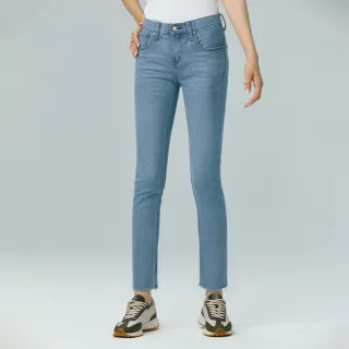 【BRAPPERS】女款 環保再生棉系列-中腰彈性小直筒九分褲(淺藍)