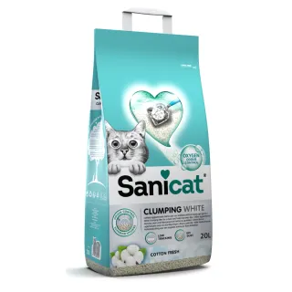 【Sanicat】高效凝結白砂20L(低粉塵/除臭力佳/礦砂/貓砂)