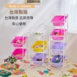 【艾米居家】台灣製繽紛孩童收納玩具車小款-4層(6款可選 收納車 推車)