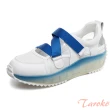 【Taroko】漸層厚底鏤空果凍包頭運動涼鞋(2色可選)