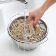 【YOSHIKAWA】日本製 18-8不鏽鋼調理盆洗米/瀝水籃兩件組