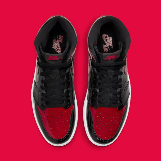 NIKE 耐吉 Air Jordan 1 Retro OG Bred Patent 特殊漆皮 黑紅 男款 555088-063(Air Jordan  1)