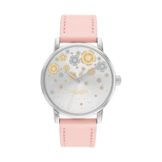 【COACH】花朵造型腕錶-粉
