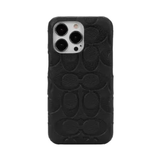 【COACH】iPhone 14 Plus 精品手機殼 黑色經典大C(保護殼/手機套)