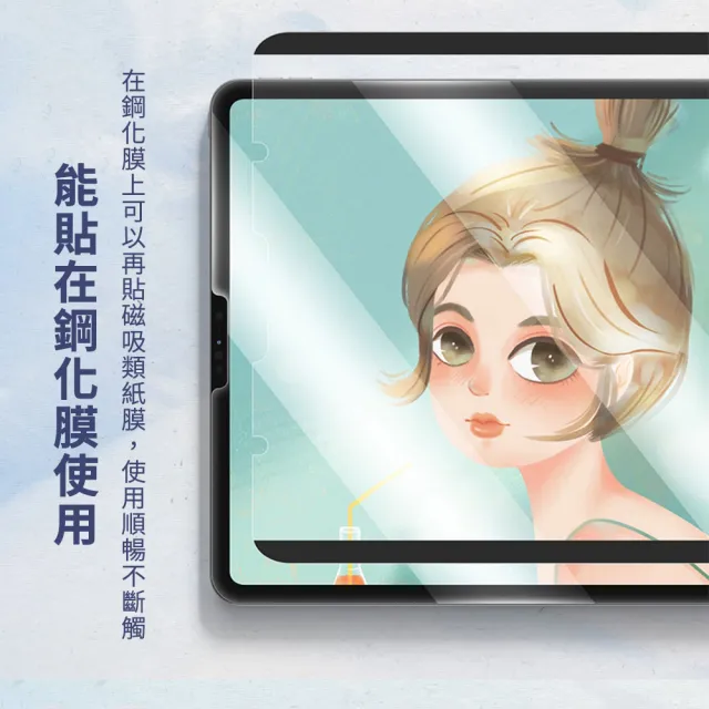 【DAYA】iPad 10.2吋/10.5吋 共用 磁力吸附可拆卸類紙膜(可拆式/肯特紙/書寫膜/繪圖膜/平板保護貼/可水洗)