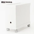 【MUJI 無印良品】聚丙烯檔案盒用蓋/可裝置輪子/寬15cm用/灰白