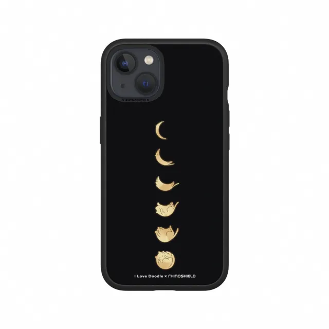 【RHINOSHIELD 犀牛盾】iPhone 12 mini/Pro/Max Mod NX手機殼/I Love Doodle-貓咪月象-黑(I Love Doodle)