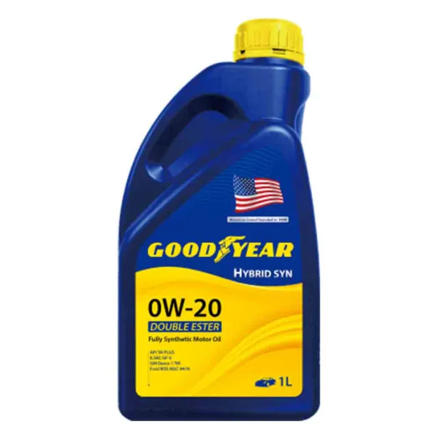 【GOODYEAR 固特異】機油_GOODYEAR 0W20雙酯HYBRID 1L_整箱12瓶(車麗屋)