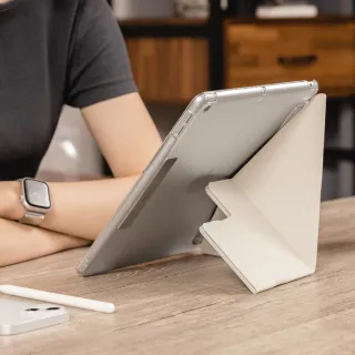 【SwitchEasy 魚骨牌】iPad 10代 10.9吋 Origami Nude多角度透明保護殼(支援最新2025 iPad 11吋 (A16))