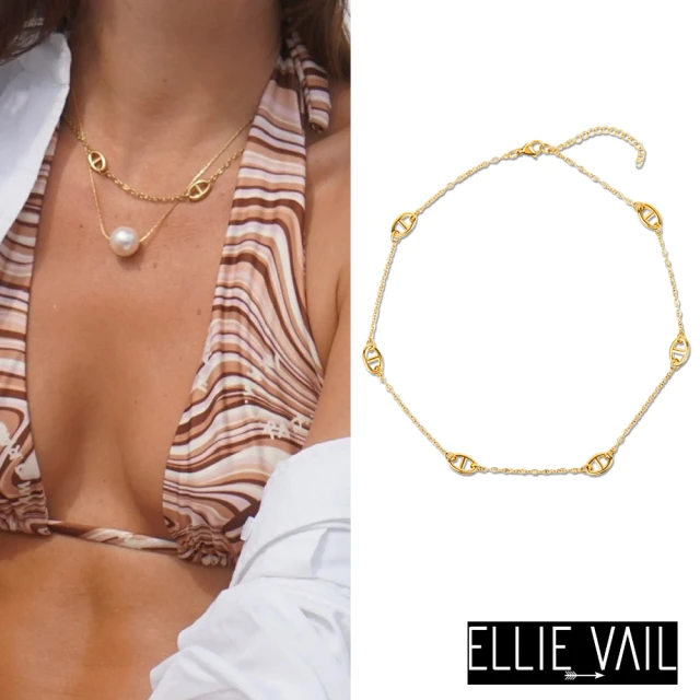 ELLIE VAIL 邁阿密防水珠寶 金色五層項鍊 簡約多層