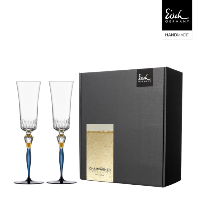 【Eisch】德國Exclusive尊爵香檳杯/無鉛水晶玻璃杯/手工杯-250ml/2入組